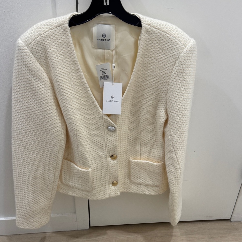 Anine Bing Anitta Textured Blazer